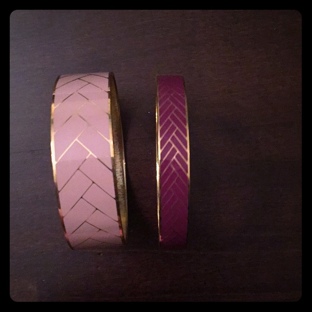 J.crew Chevron Bangles *set of two*